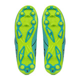 Sfida Equaliser V Strap Junior Football Soccer Boots - Aqua/Lime (Childrens/Kids)