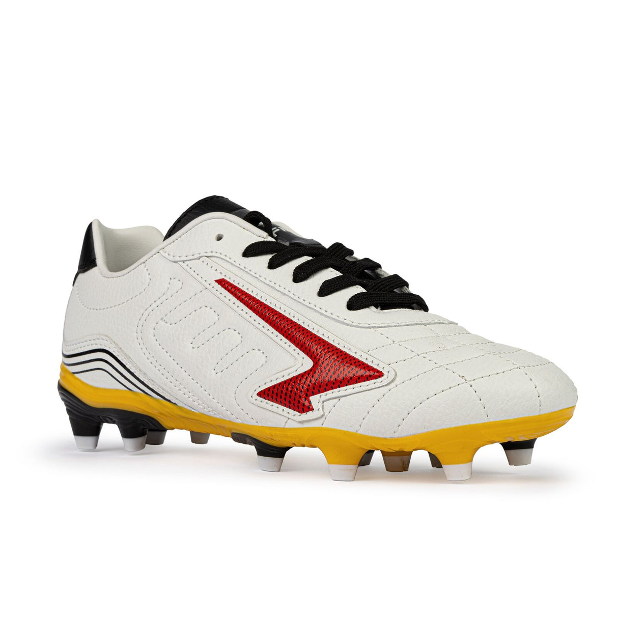 Sfida Legend Team Junior Football Soccer Boots - White/Red/Yellow (Childrens/Kids)