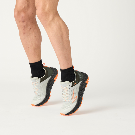 SFIDA Mens Nomad Hyper Lite Trail Runners Sneakers Shoes in Grey/Khaki/Orange