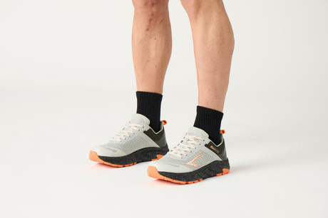 SFIDA Mens Nomad Hyper Lite Trail Runners Sneakers Shoes in Grey/Khaki/Orange