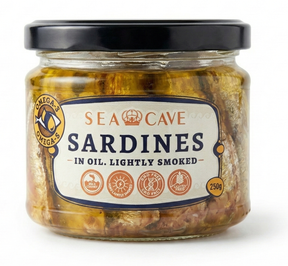 250g Sea Cave Lightly Smoked Sardines Fish Sprats in Oil - Product of Latvia (Shproti)