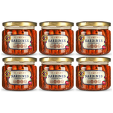 6x 280g Sea Cave Lightly Smoked Sardines Sprats Fish in Tomato Sauce Bulk Pack - Product of Latvia (Shproti)