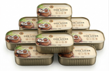 9x 121g Sea Cave Cod Liver Fish in Natural Own Oil Bulk Pack (Metal Tin) - Product of Norway