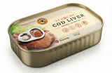 9x 121g Sea Cave Cod Liver Fish in Natural Own Oil Bulk Pack (Metal Tin) - Product of Norway