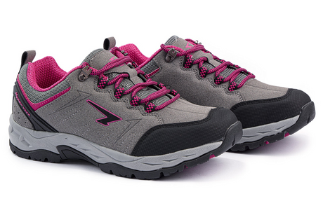 SFIDA Voyage Womens Outdoor Walker Hiking Shoes Walking Sneakers in Grey/Berry/Black - US 9