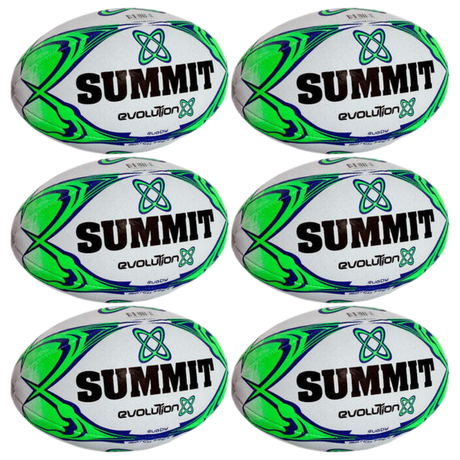 6x Summit Evolution Touch Rugby Ball Bulk Pack - Size 5