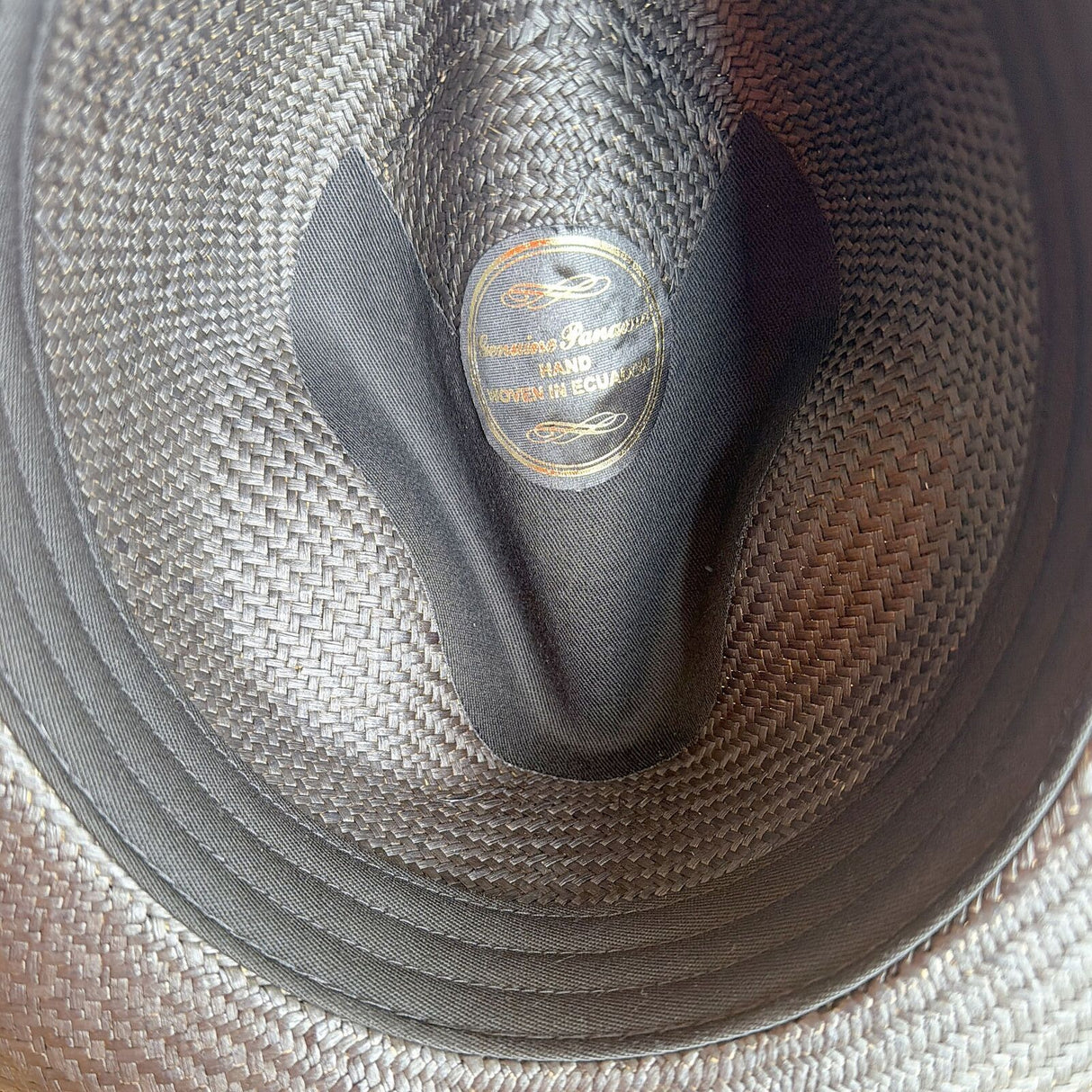 Strand Hatters Panama Straw Fedora Hat - Black