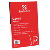 3x Sandleford Slanted A4 Sign Holder Bulk Pack - Portrait (210x65x297mm)