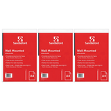 3x Sandleford A4 Wall-Mounted Sign Holder Bulk Pack - Clear Portrait (21.3x4x32.3cm)