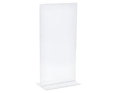 3x Sandleford DL Double-Sided T-Shape Sign Holder Bulk Pack - Portrait (11x8x22cm)