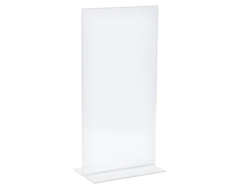 3x Sandleford DL Double-Sided T-Shape Sign Holder Bulk Pack - Portrait (11x8x22cm)