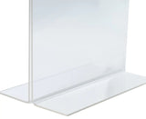 3x Sandleford DL Double-Sided T-Shape Sign Holder Bulk Pack - Portrait (11x8x22cm)