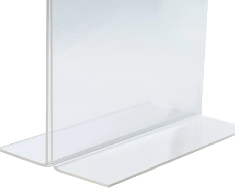 3x Sandleford DL Double-Sided T-Shape Sign Holder Bulk Pack - Portrait (11x8x22cm)