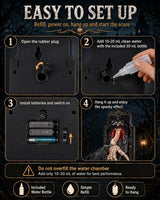 Spooky Skull Door Bell Hanging Decoration Mist Spray Motion Activated Halloween Porch Lock Decor Scary Gothic Skeleton Hands Doorbell with Red Light f