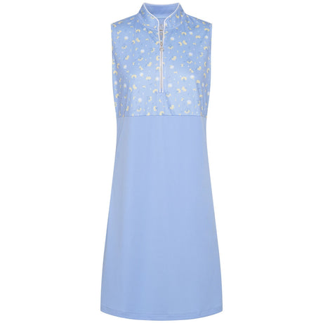 Sporte Leisure Fleur Ladies Sleeveless Dri-Fit Dress - Wedgewood