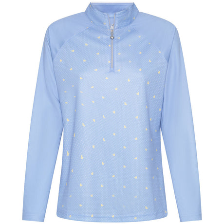 Sporte Leisure Cherish Ladies Long Sleeve Golf Polo Top - Wedgewood Blue