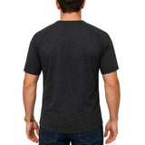 Mens Merino Wool Blend Short Sleeve Thermal Top - Black (Base Layer Underwear)