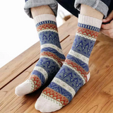 12x Mens Norwegian Wool Blend Crew Socks Bulk Pack (EU 40-46) - Assorted Colours Warm Winter Socks