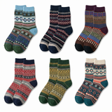 12x Mens Norwegian Wool Blend Crew Socks Bulk Pack (EU 40-46) - Assorted Colours Warm Winter Socks