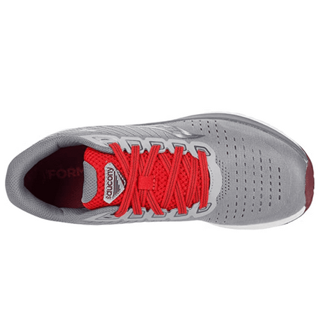 Saucony Guide 13 Big Kids Sneakers- Alloy/Red (Boys/Girls Walking Shoes)