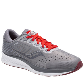 Saucony Guide 13 Big Kids Sneakers- Alloy/Red (Boys/Girls Walking Shoes)
