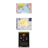 3-Pack "World Explorers" Educational Posters  - A2 Size (Printed in Australia)