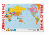 Learning About The World Educational Poster - A2 Size (Printed in Australia) - Landscape