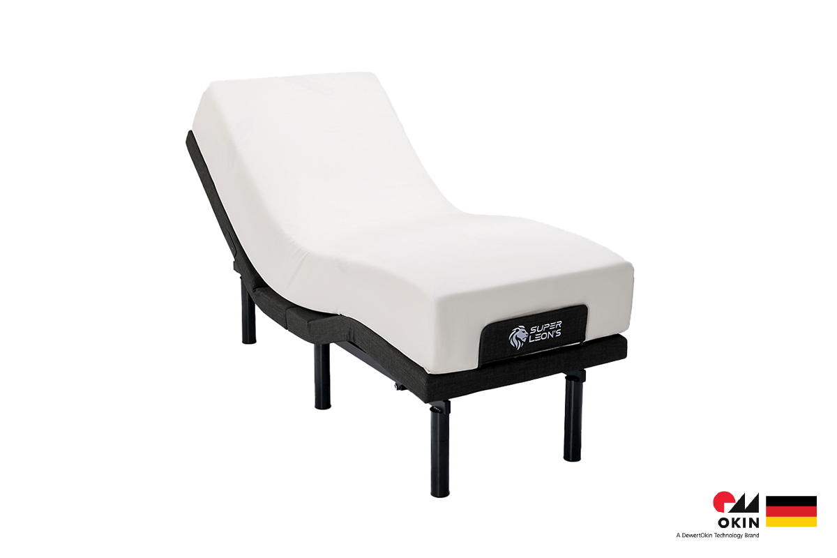2pcs Set Half Queen Electric Adjustable Bed Base & Premium Memory Foam Mattress