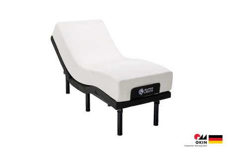 2pcs Set Half Queen Electric Adjustable Bed Base & Premium Memory Foam Mattress