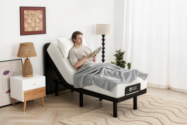 2pcs Set Half Queen Electric Adjustable Bed Base & Premium Memory Foam Mattress