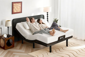 2pcs Set Queen Electric Adjustable Bed Base & Premium Memory Foam Mattress