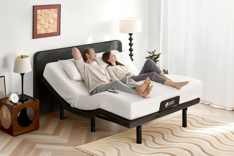 2pcs Set Queen Electric Adjustable Bed Base & Premium Memory Foam Mattress