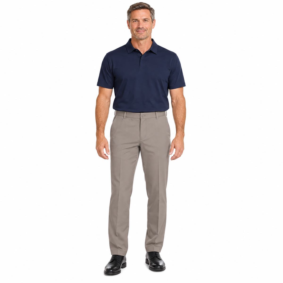 Sporte Leisure Mens Dri-Sporte Tech Trouser Pants Adjustable Waistband in Pebble