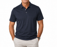 Sporte Leisure Mens Double Mercerised Egyptian Cotton Solid Polo Shirt in Navy - XL