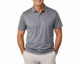 Sporte Leisure Mens Double Mercerised Egyptian Cotton Solid Polo Shirt in Platinum - L