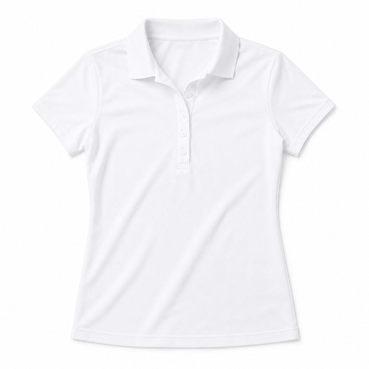 Sporte Leisure Womens 100% Egyptian Cotton Solid Polo Shirt - White (Short Sleeve Top)