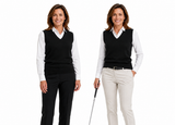 Sporte Leisure Womens 100% Merino Wool Knit Vest in Black - 8