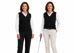 Sporte Leisure Womens 100% Merino Wool Knit Vest in Black - 8