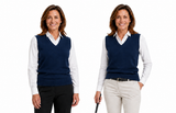Sporte Leisure Womens 100% Merino Wool Knit Vest - Navy