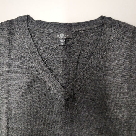 Sporte Leisure Womens V-Neck Wool Blend Knit Vest - Carbon