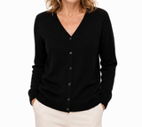 Sporte Leisure Womens Wool Knit Cardigan - Black (Pullover Jumper)