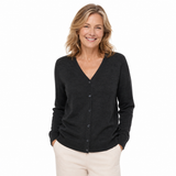 Sporte Leisure Womens Wool Knit Cardigan Pullover Jumper in Carbon - 10