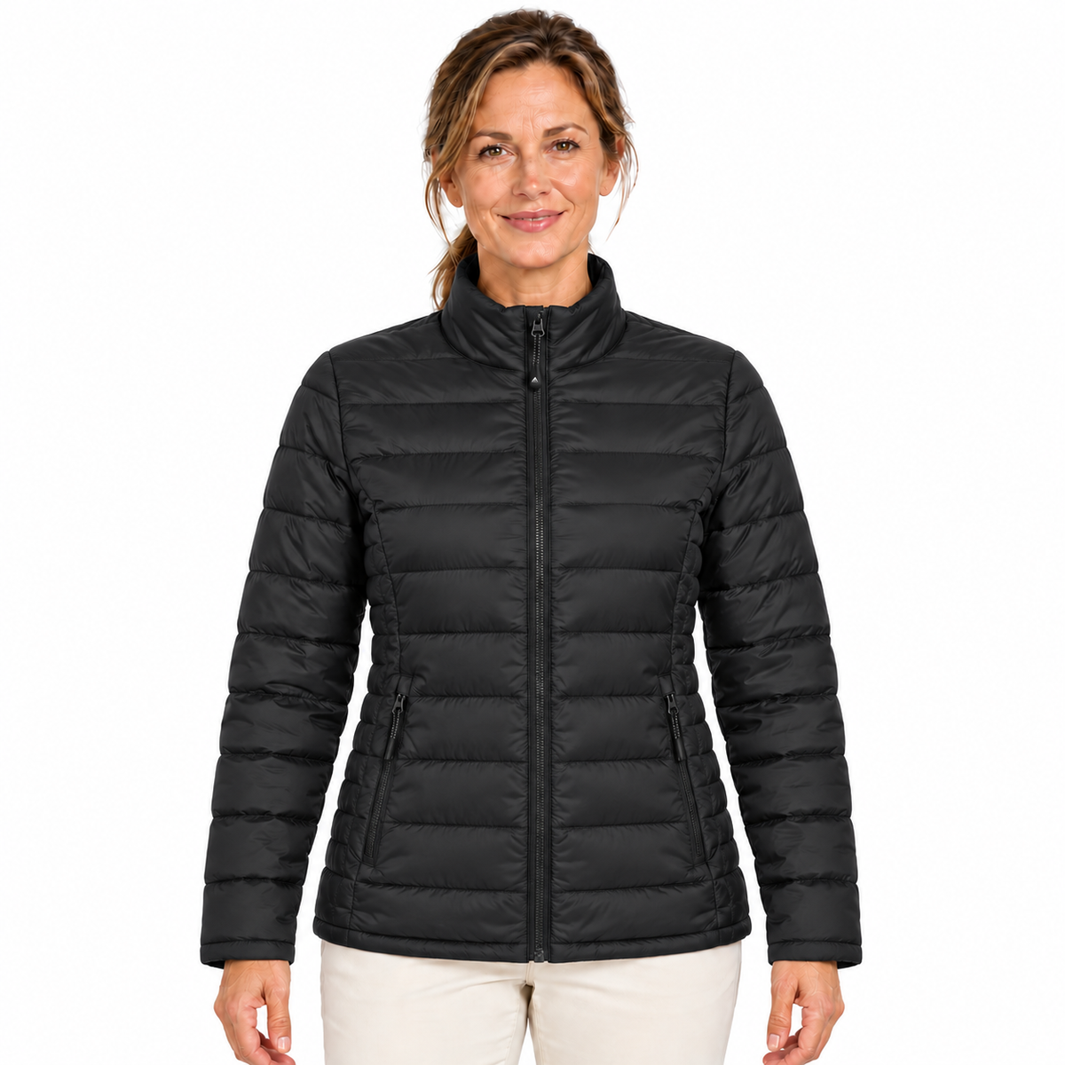 Sporte Leisure Womens ""Whistler"" Puffer Soft-Tec Quilted Jacket in Black - 22