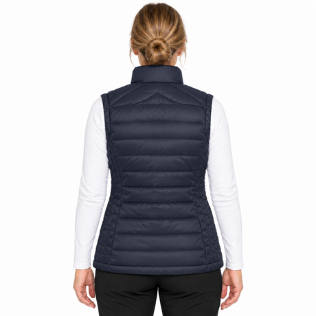 Sporte Leisure Womens Puffer Vest w/ Zip "Whistler" Quilted Wind-Tec - Midnight Navy