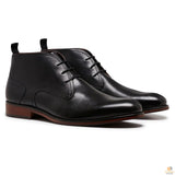 Julius Marlow Spike Mens Chukka Leather Boots - Black (Lace Up Dress Formal Shoes)
