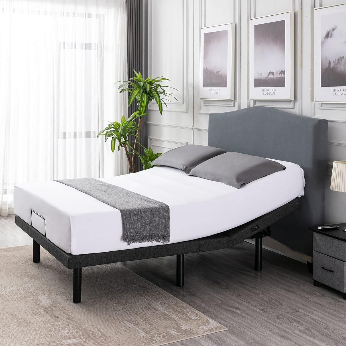 Electric Queen Adjustable Bed Frame & Memory Foam Mattress Set (Zero Gravity & Dual Motors)