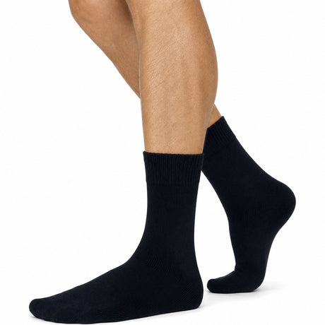 1 Pair Merino Wool Loose Top Thermal Socks - Navy (Diabetic Circulation)