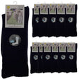 12 Pairs Merino Wool Loose Top Thermal Socks Bulk Pack - Navy (Diabetic Circulation)