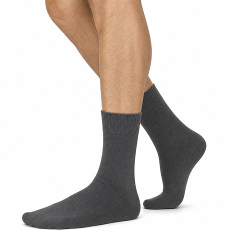1 Pair Merino Wool Loose Top Thermal Socks - Grey (Diabetic Circulation)