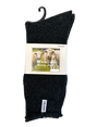 1 Pair Black Premium Mens Wool Socks - Heavy Duty Thick Work Socks w/ Cushion